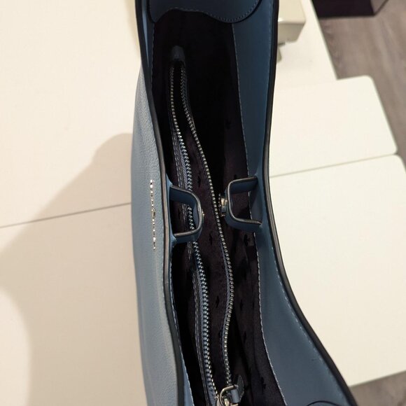 New Kate Spade Aster Leather Shoulder Bag in Dusty Blue - Picture 2 of 7